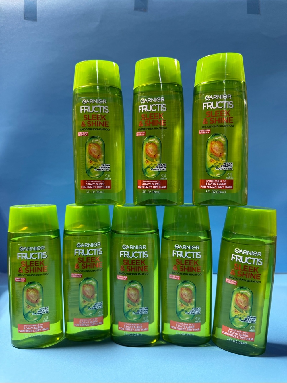 Garnier Fructis Sleek & Shine Shampoo - Neon Green Bottles